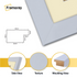Panoramic Light Grey Picture Frame With Ivory Mount Wall Decor Frame