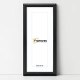 Antique Style Panoramic Size Black Picture Frame with White Mount