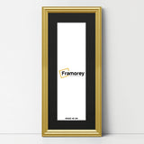 Antique Style Panoramic Gold Picture Frame Wall Art Frame With Black Mount