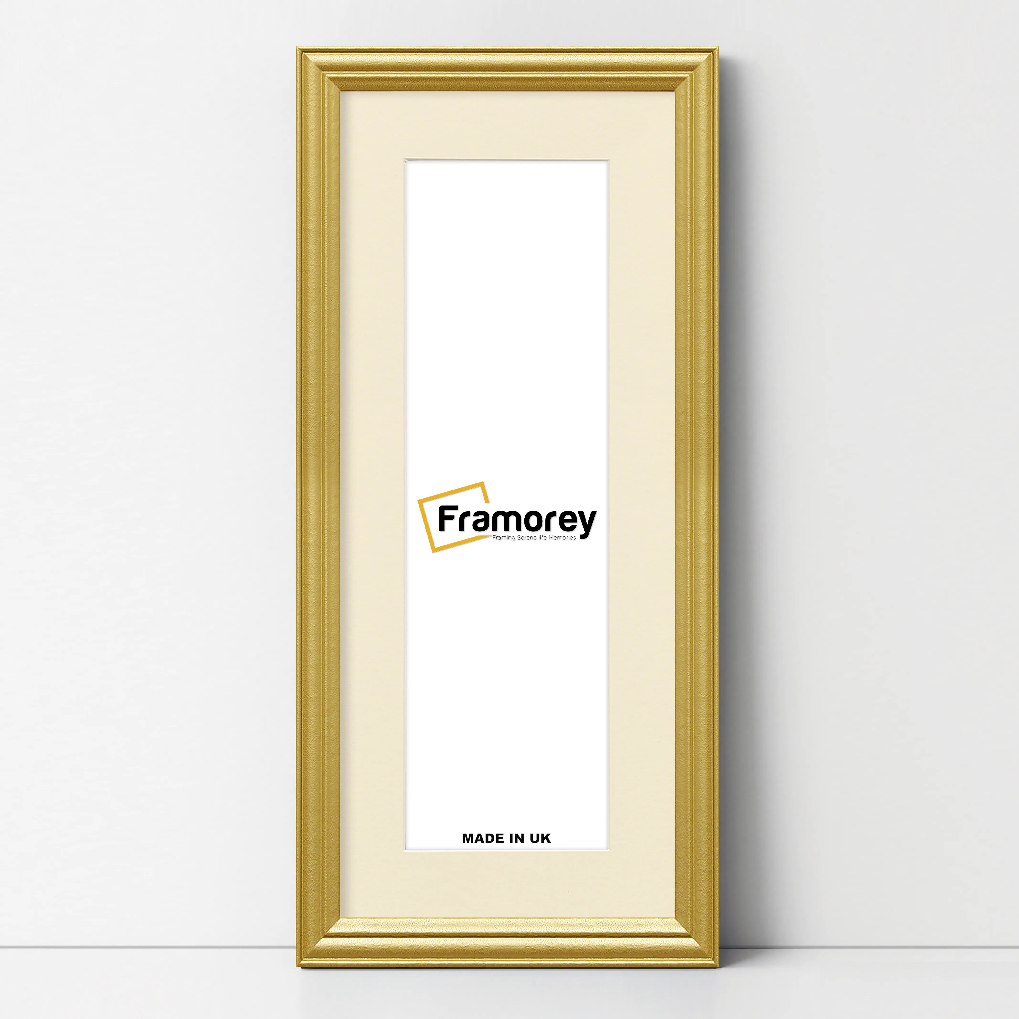 Antique Style Panoramic Gold Picture Frame With Ivory Mount Photo Frame