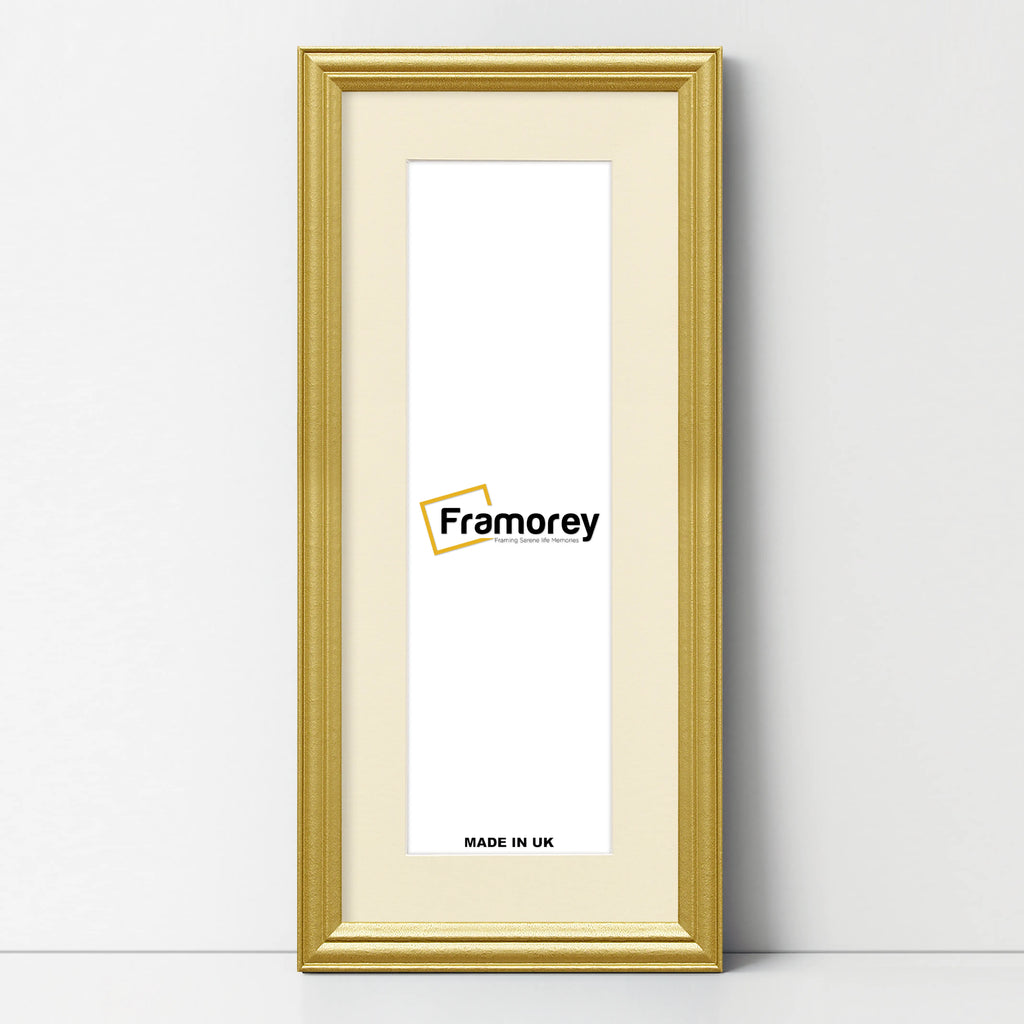 Antique Style Panoramic Gold Picture Frame With Ivory Mount Photo Frame