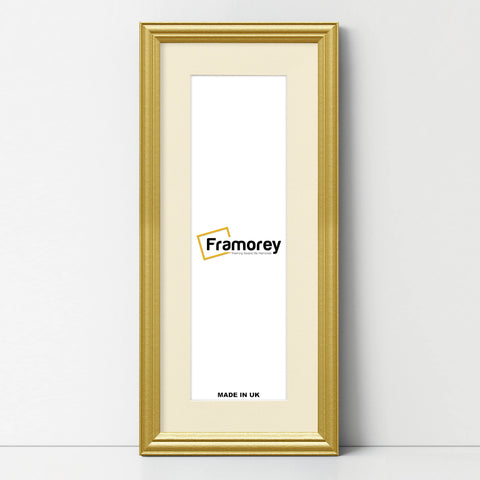 Antique Style Panoramic Gold Picture Frame With Ivory Mount Photo Frame