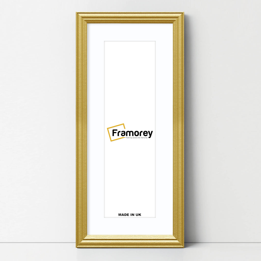 Antique Style Panoramic Gold Picture Frame Wall Art Frame With White Mount