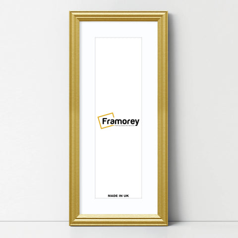 Antique Style Panoramic Gold Picture Frame Wall Art Frame With White Mount