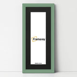 Antique Style Panoramic Green Picture Frame Wall Art Frame With Black Mount