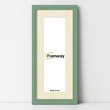 Antique Style Panoramic Green Picture Frame Wall Art Frame With Ivory Mount