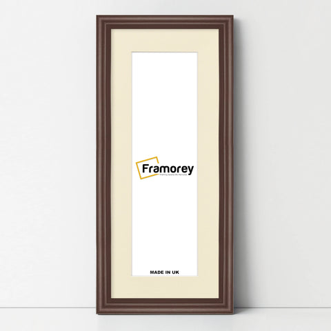 Antique Style Panoramic Mahogany Wall Art Photo Frame With Ivory Mount