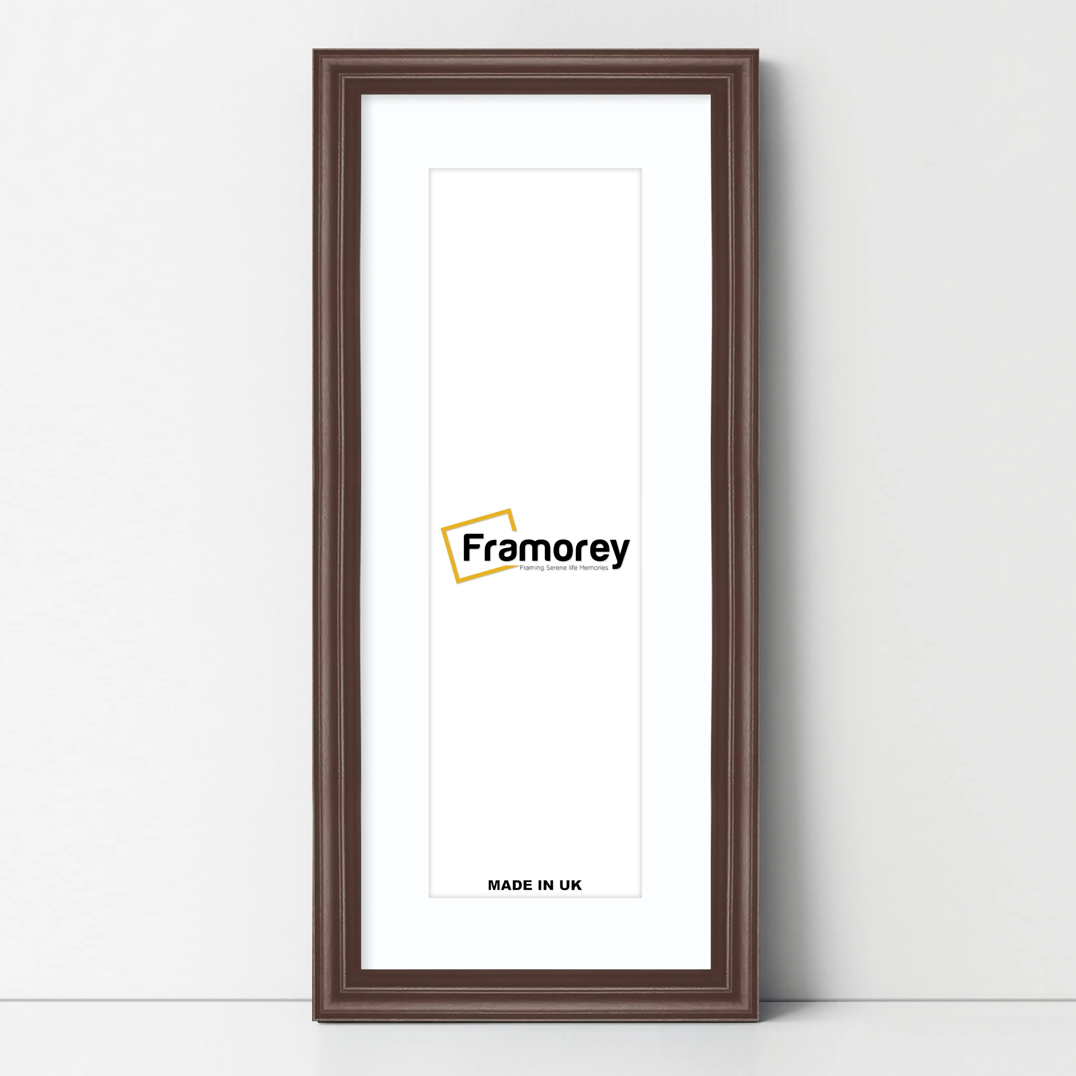 Antique Style Panoramic Mahogany Picture Frame Photo Frame With White Mount