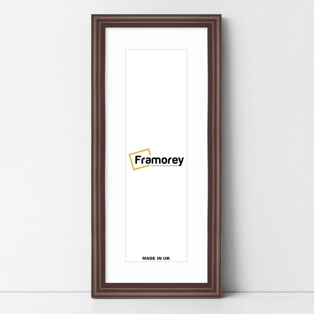 Antique Style Panoramic Mahogany Picture Frame Photo Frame With White Mount