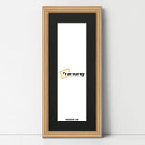 Antique Style Panoramic Oak Picture Frame Wall Art Frame With Black Mount