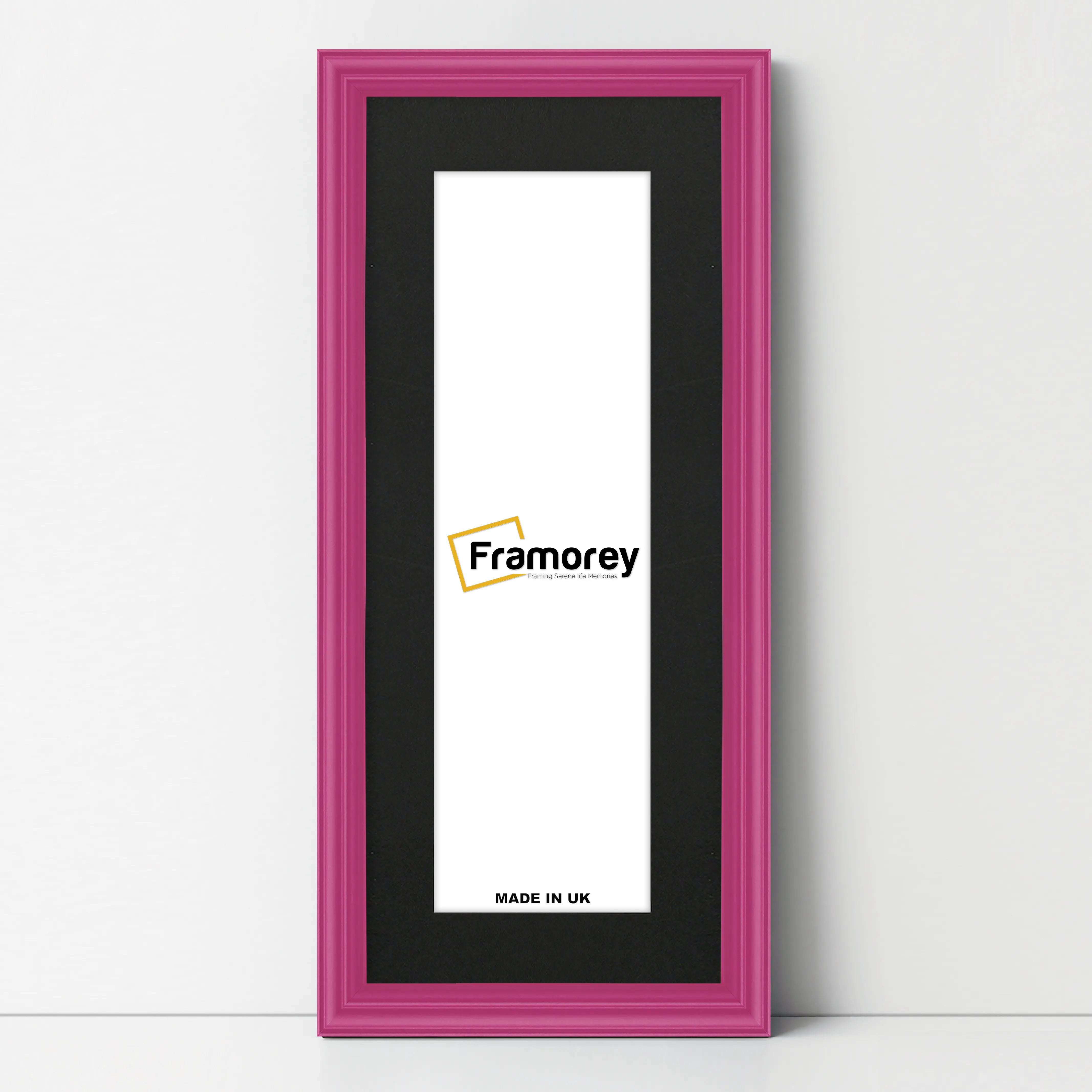 Antique Style Panoramic Pink Picture Wall Art Photo Frame With Black Mount