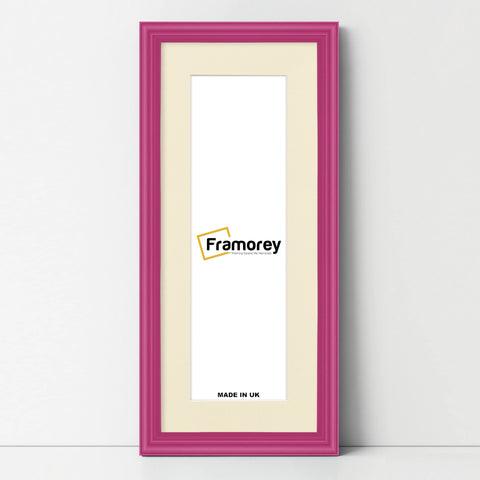 Antique Panoramic Pink Picture Frame With Ivory Mount Photo Frame