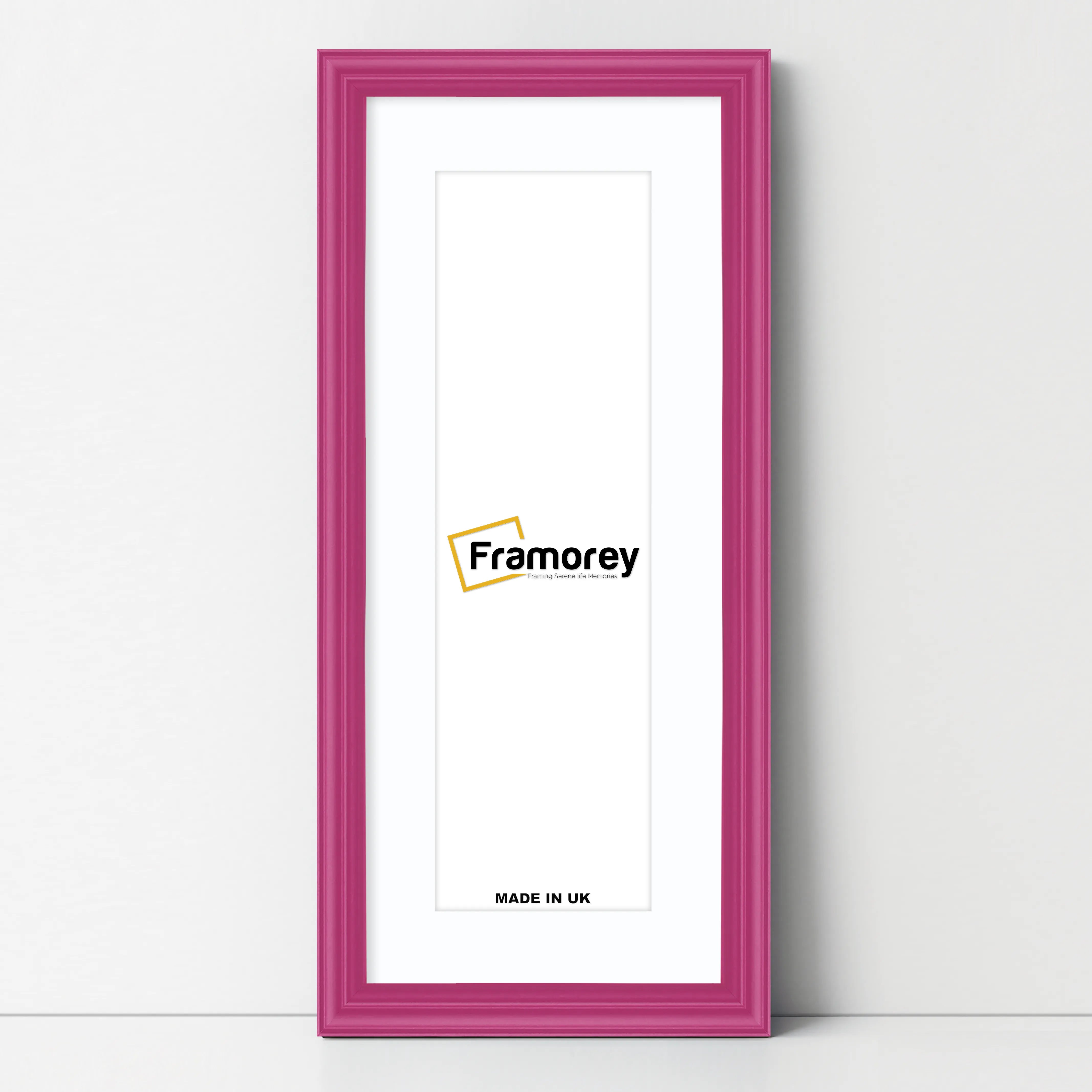 Antique Style Panoramic Pink Picture Frame Photo Frame With White Mount