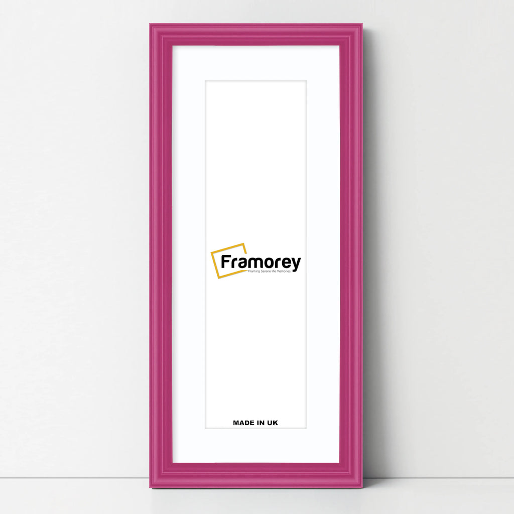 Antique Style Panoramic Pink Picture Frame Photo Frame With White Mount