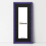 Antique Style Panoramic Purple Picture Frame Wall Art With Black Mount