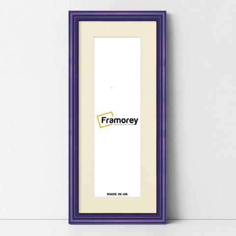 Antique Style Panoramic Purple Wall Art Photo Frame With Ivory Mount