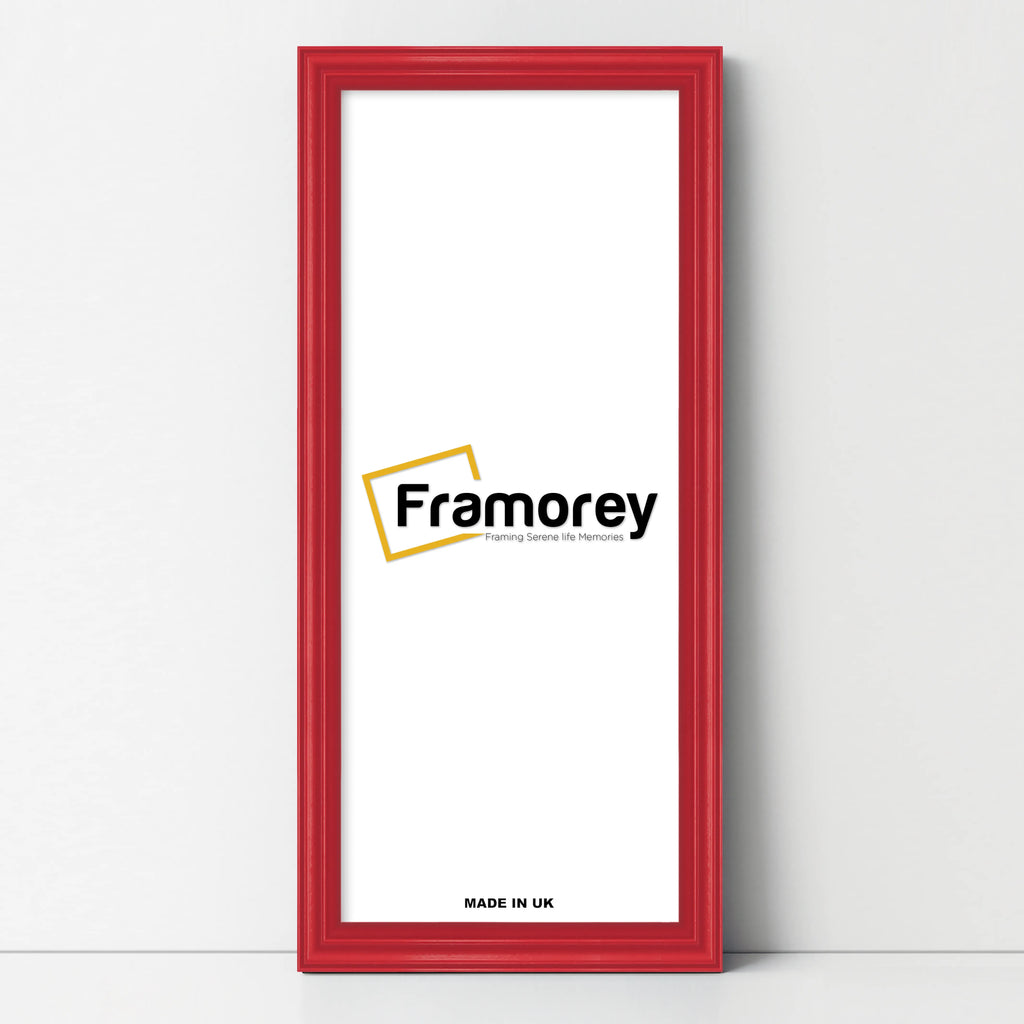 Antique Style Panoramic  Size Red Picture Frame Wall Art Photo Frame