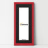Antique Style Panoramic  Size Red Picture Frame with Black Mount
