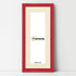 Antique Style Panoramic  Size Red Picture Frame with Ivory Mount