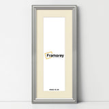Antique Style Panoramic Silver Picture Frame With Ivory Mount