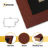 Panoramic Mahogany Picture Frame With Black Mount Wall Decor Frame