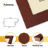 Panoramic Mahogany Picture Frame With Ivory Mount Wall Decor Frame