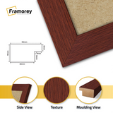 Square Size Mahogany Picture Frame Photo Frames