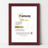 Mahogany Picture Frame With White Mount