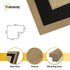 Panoramic Thin Matt Oak Picture Frames with Black Mount