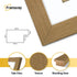 Square Size Oak Picture Frame With White Mount