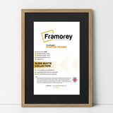 Thin Style Oak Picture Frames with Black Mount