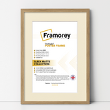 Thin Style Oak Picture Frame With Ivory Mount