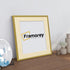 Square Size Thin Matt Gold Photo Frames With Ivory Mount