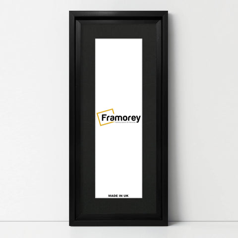 Panorama Style Black Oslo Picture Frames With Black Mount