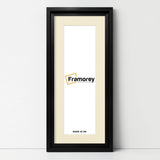 Panorama Style Black Oslo Picture Frames With Ivory Mount