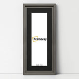 Panorama Style Grey Oslo Picture Frames With Black Mount