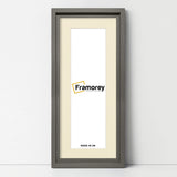 Panorama Style Grey Oslo Picture Frames With Ivory Mount
