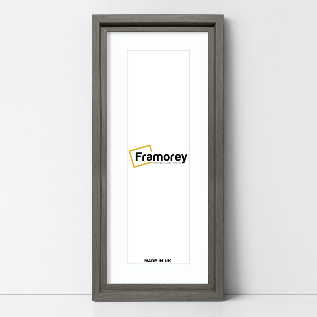 Panorama Style Grey Oslo Picture Frames With White Mount