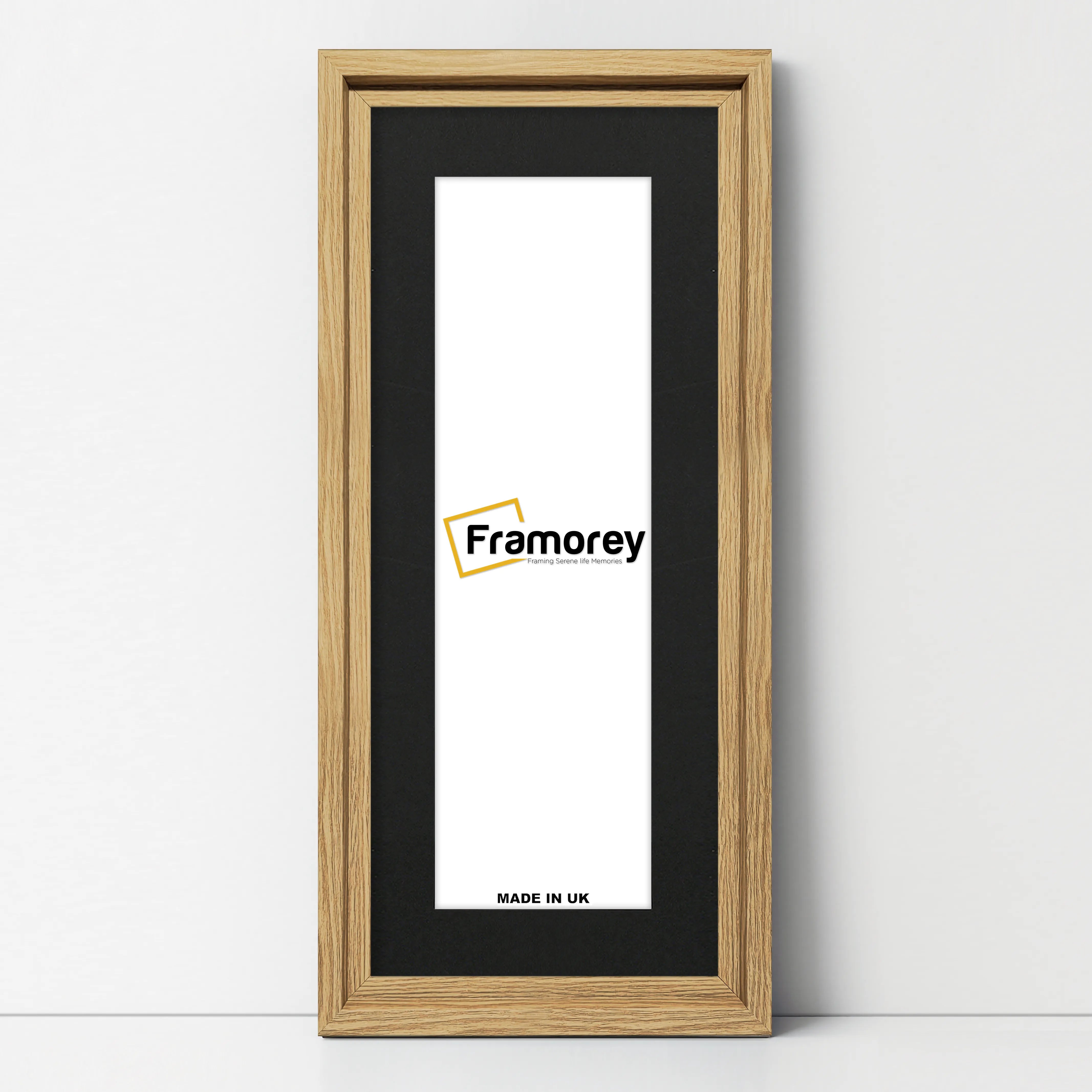 Panorama Style Oak Oslo Picture Frames With Black Mount