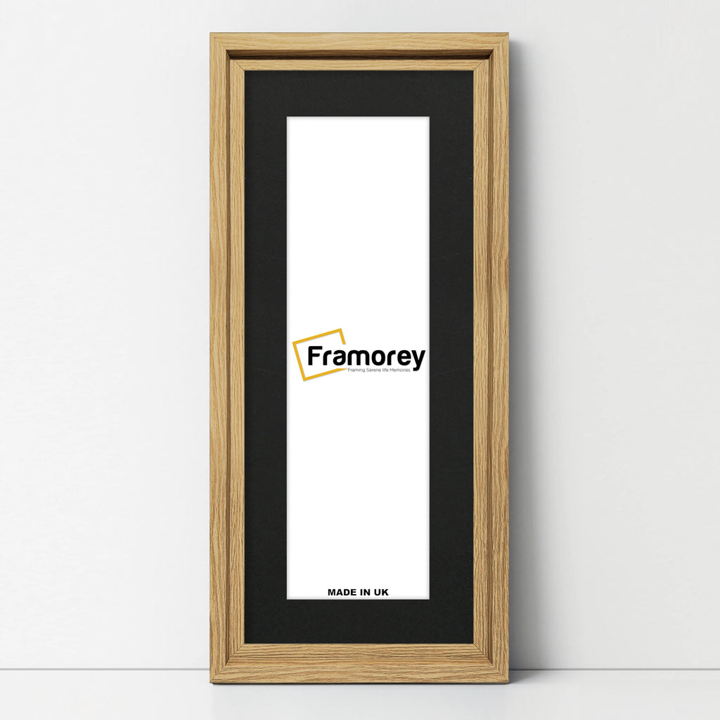 Panorama Style Oak Oslo Picture Frames With Black Mount