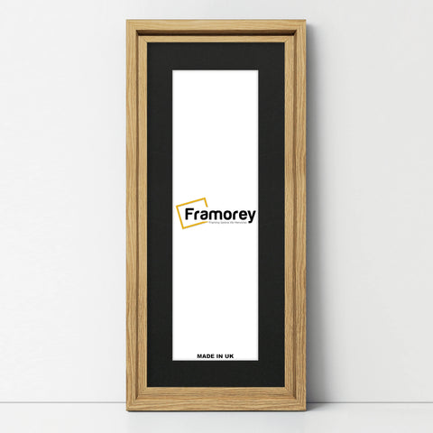 Panorama Style Oak Oslo Picture Frames With Black Mount