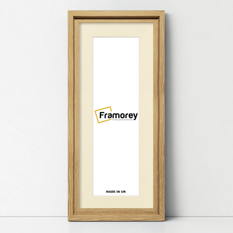 Panorama Style Oak Oslo Picture Frames With Ivory Mount