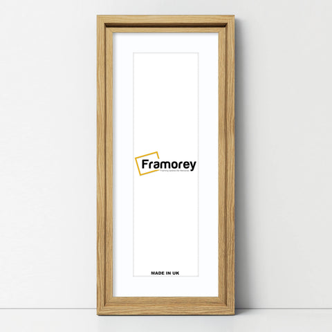 Panorama Style Oak Oslo Picture Frames With White Mount