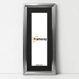 Panorama Style Silver Oslo Picture Frames With Black Mount