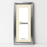 Panorama Style Silver Oslo Picture Frames With Ivory Mount