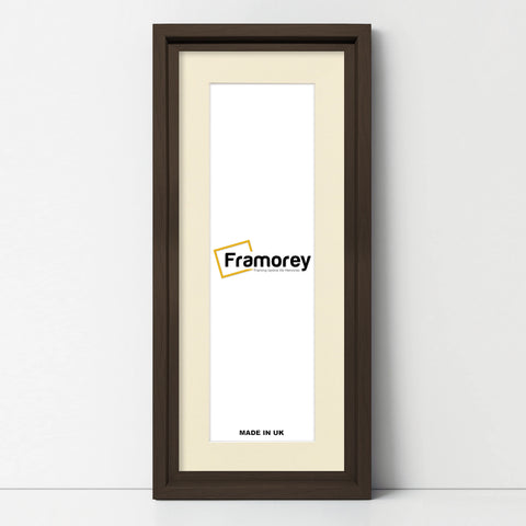 Panorama Style Walnut Oslo Picture Frames With Ivory Mount