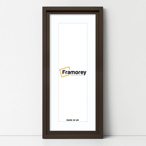 Panorama Style Walnut Oslo Picture Frames With White Mount