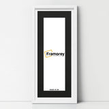 Panorama Style White Oslo Picture Frames With Black Mount