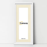 Panorama Style White Oslo Picture Frames With Ivory Mount