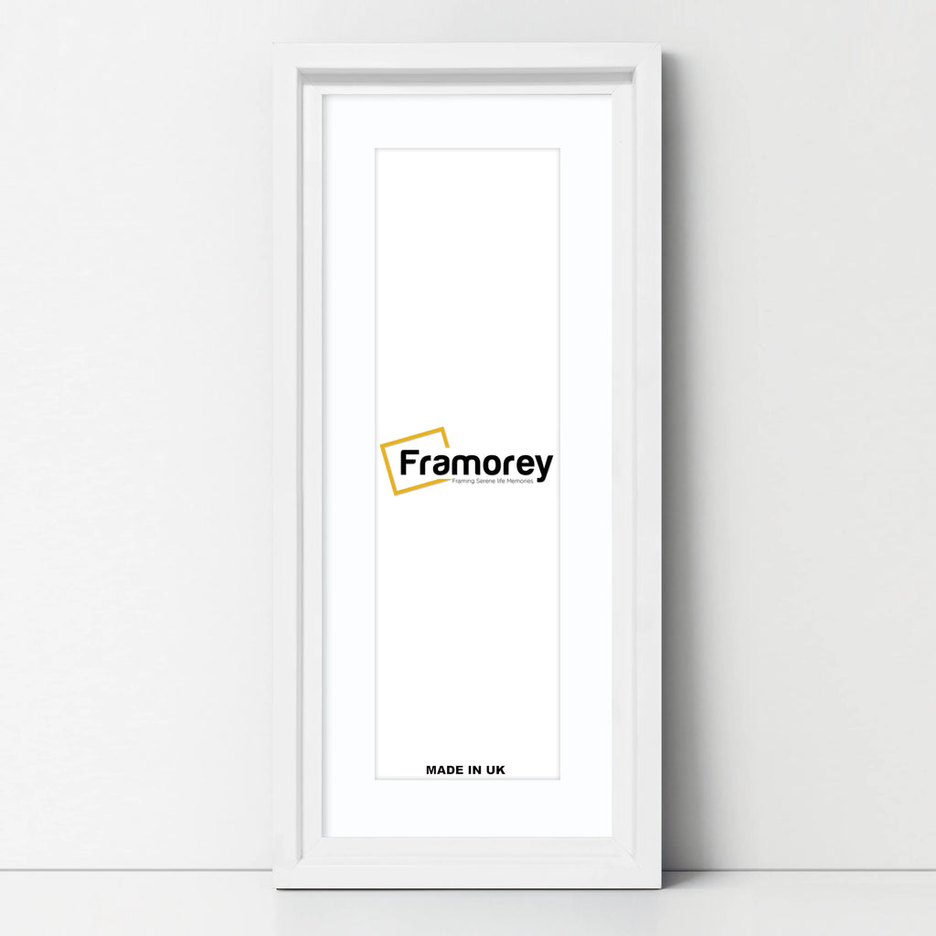 Panorama Style White Oslo Picture Frames With White Mount